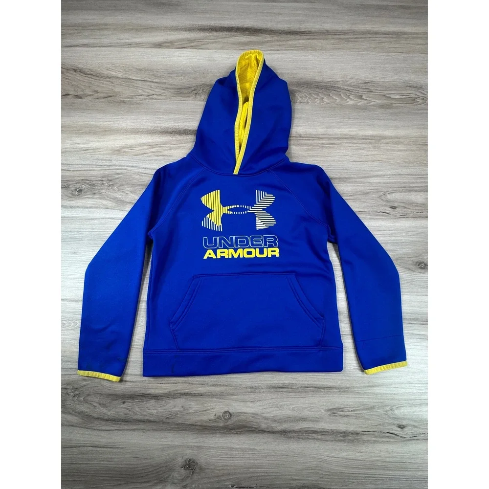 Under Armour Kids Royal Blue ColdGear Hoodie Youth Size YSM‎